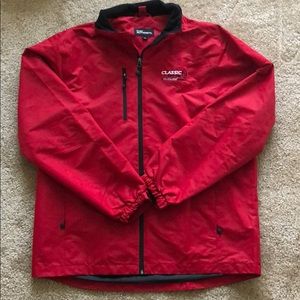 Like new! Port Authority red rain jacket